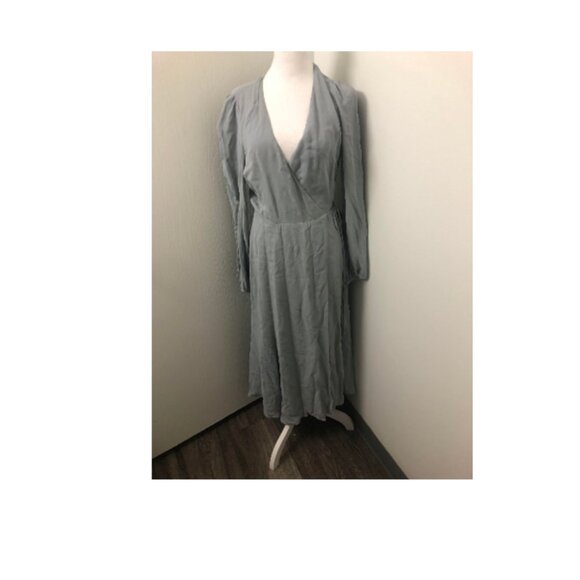 Reformation Willow Maxi Wrap Blue Dress Sz S - Picture 1 of 5